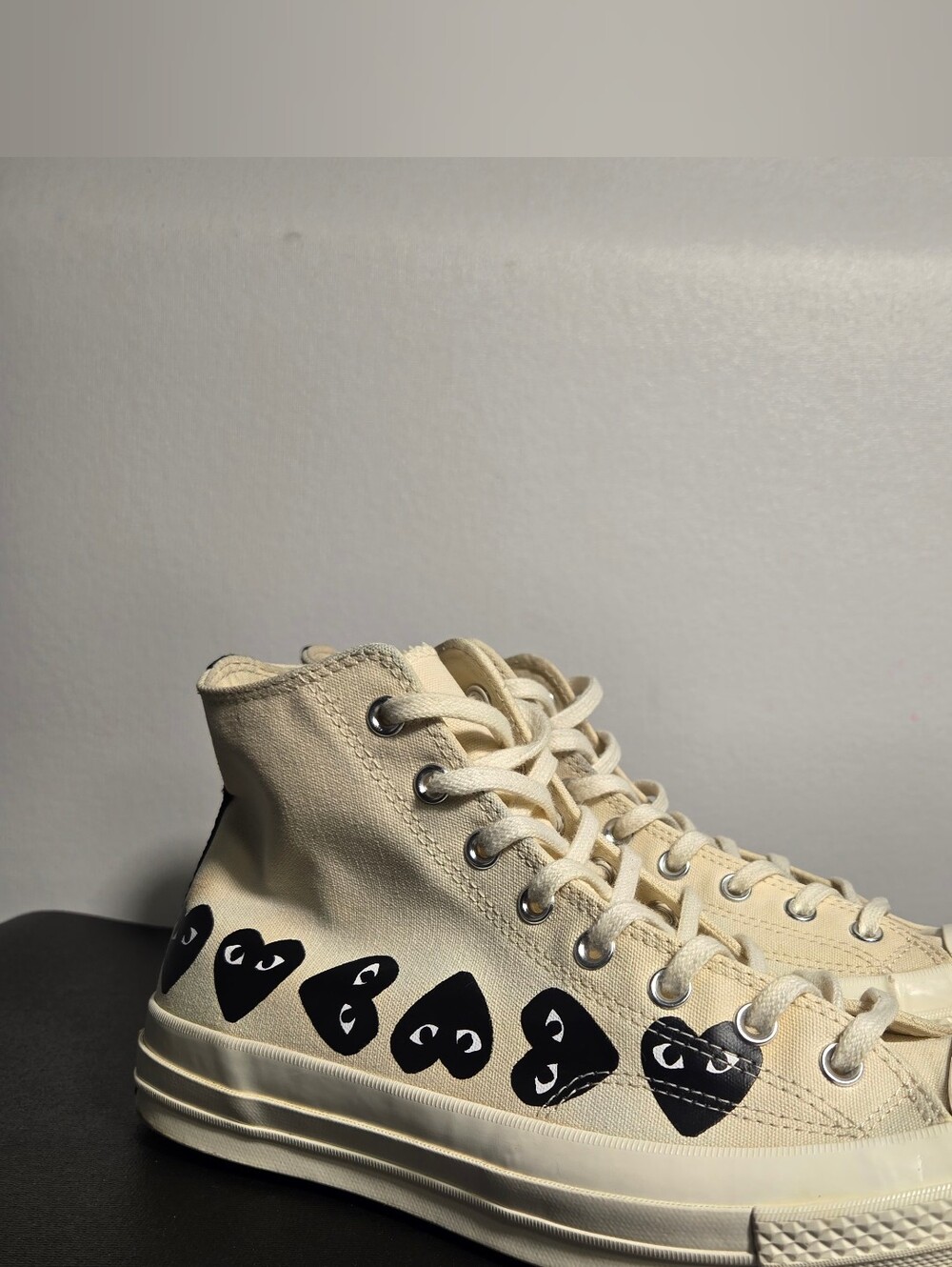 Converse X CDG PLAY Chuck Taylor All Star '70 High Multi Black Heart Sneakers